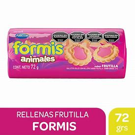 GALLETITAS VAINILLA RELLENAS S/FRUTILLA FORMIS 72g