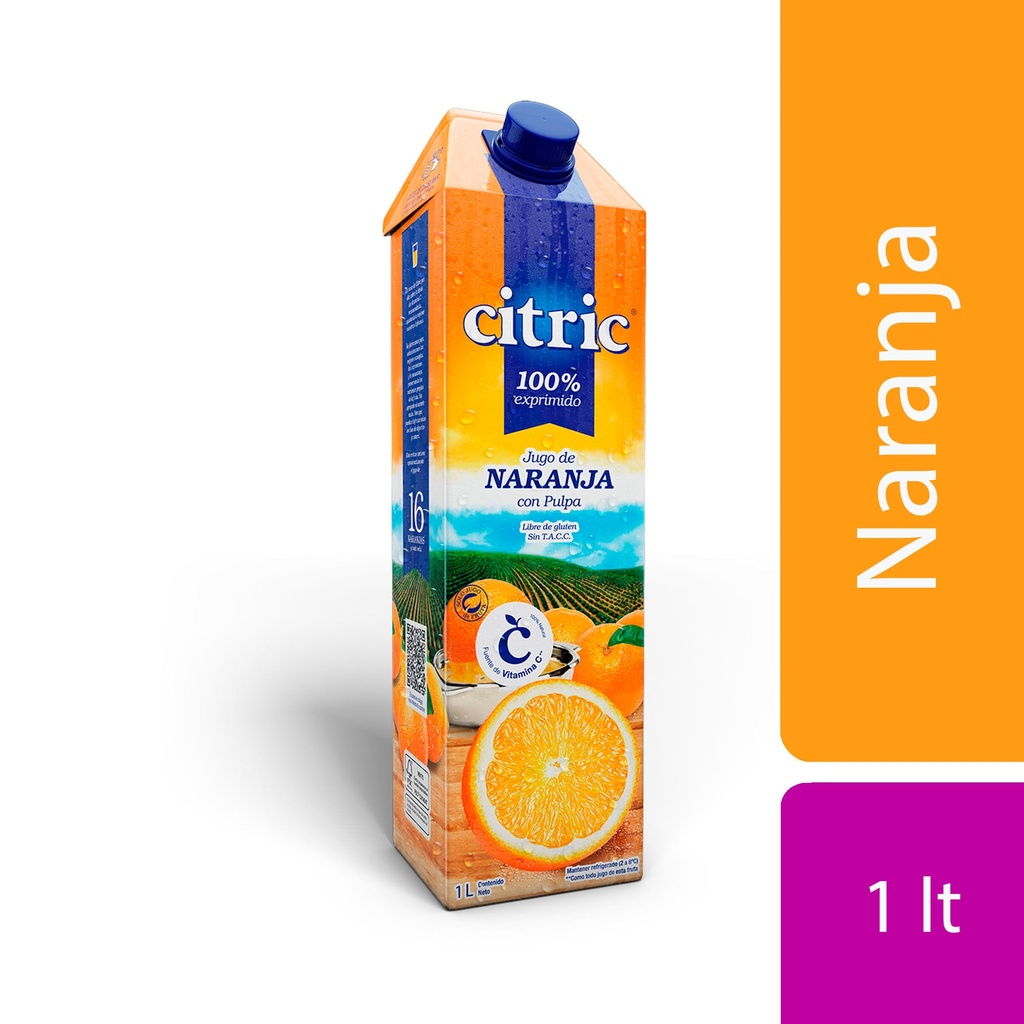 JUGO DE NARANJA CON PULPA CITRIC 1000ml