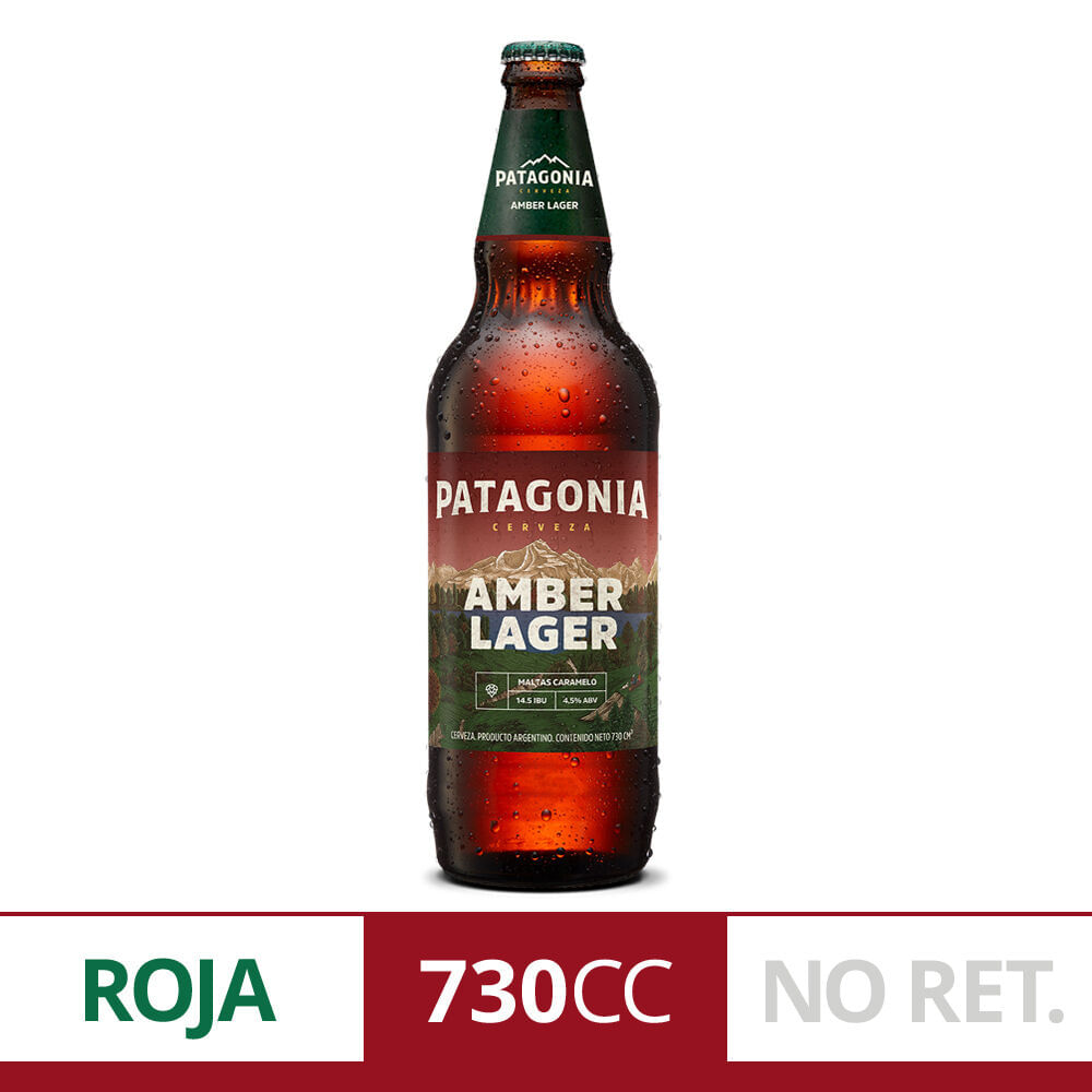 CERVEZA ROJA AMBER LAGER PATAGONIA BOTELLA  730ml