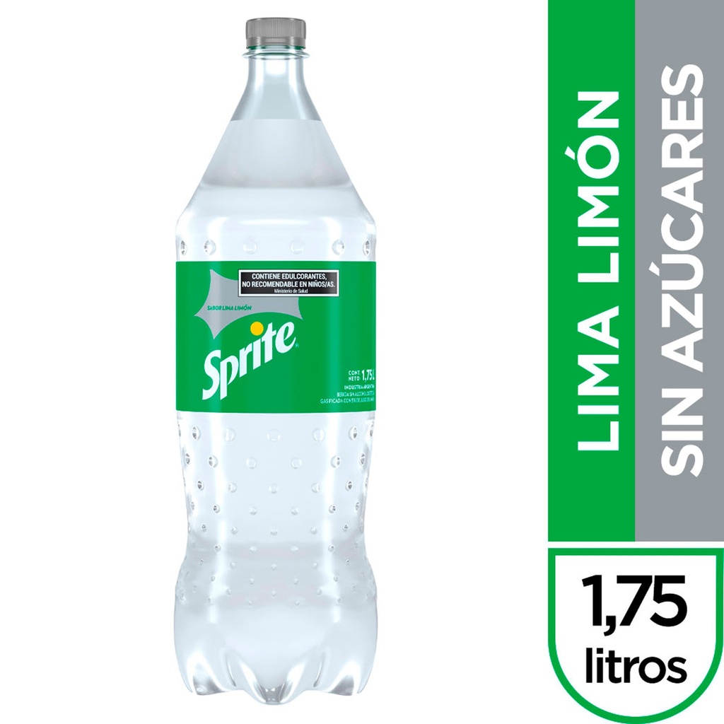 GASEOSA LIMA LIMON S/AZUCAR SPRITE PET 1750ml