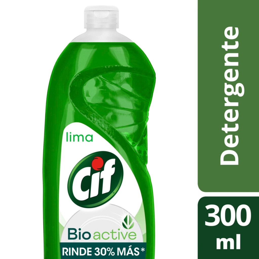 DET. LAVAVAJILLAS BIO ACTIVE LIMON VERDE CIF 300ml