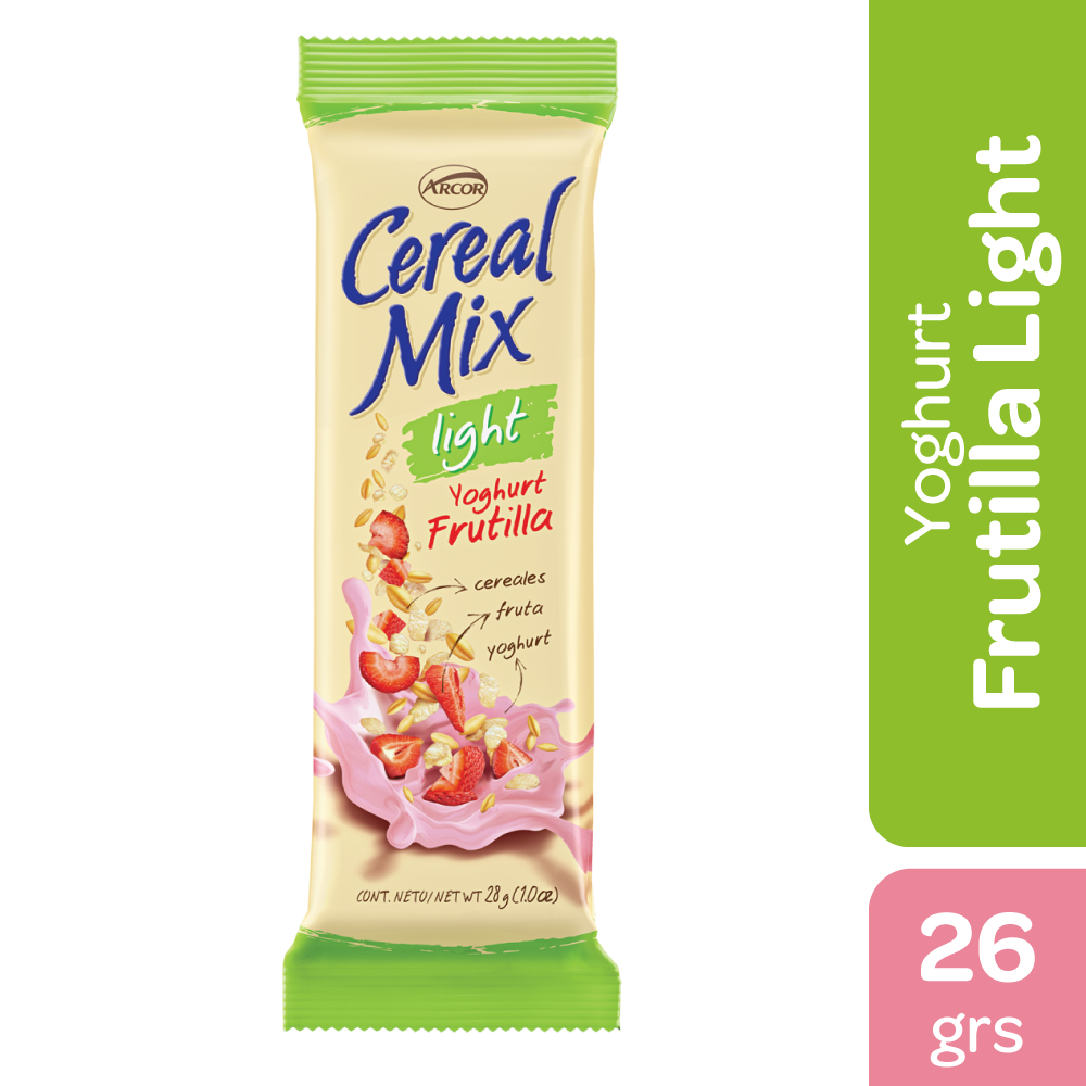 BARRA DE CEREAL YOGUR FRUTILLA LIGHT CEREAL MIX 2x26g