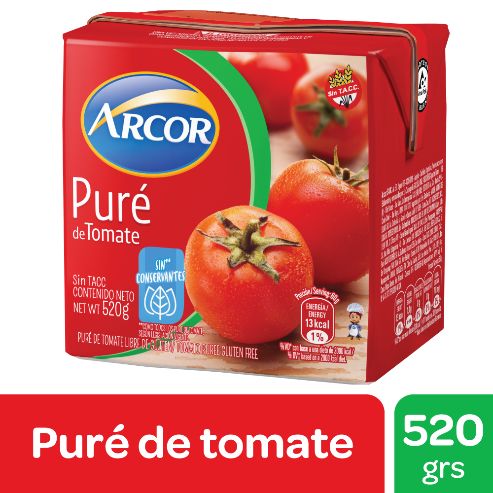 PURE DE TOMATE BRICK ARCOR 520g