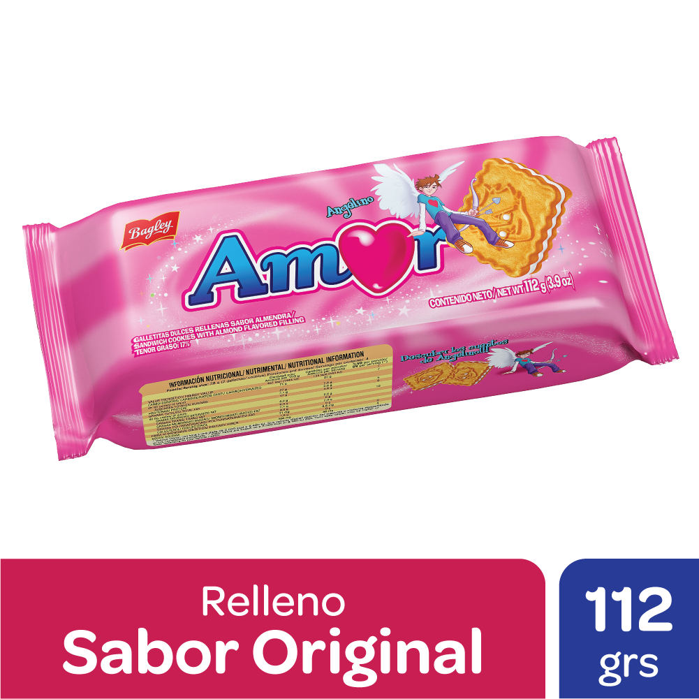GALLETITAS VAINILLA RELLENAS S/ALMENDRA AMOR 112g