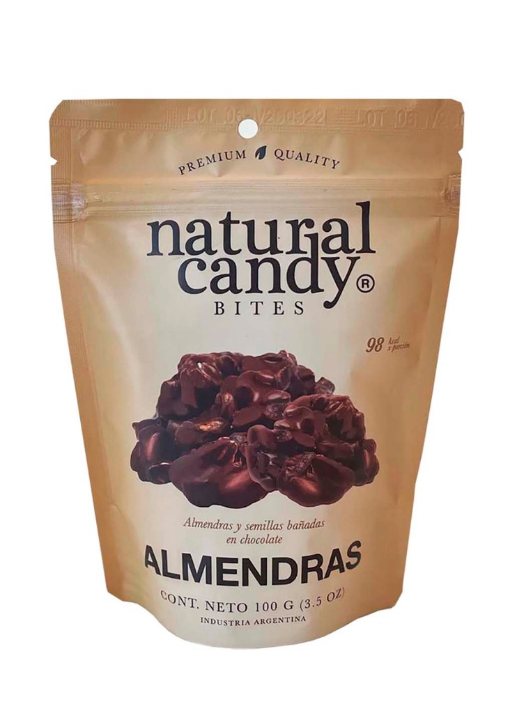 ALMENDRAS Y SEMILLAS BAÑADAS EN CHOCOLATE NATURAL CANDY 100g