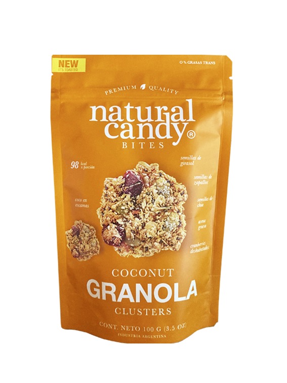 SNACK SEMILLAS-AVENA-COCO GRANOLA COCONUT NATURAL CANDY 100g