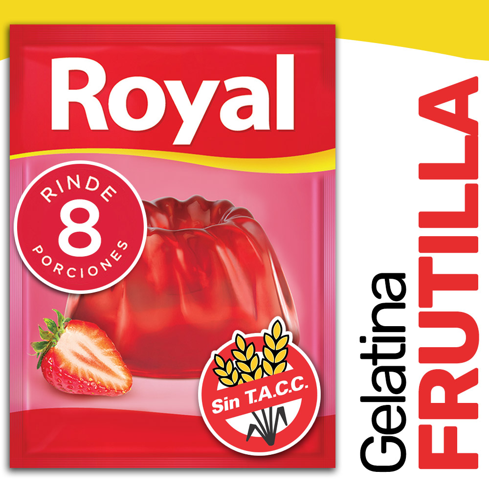 POLVO P/PREP. GELATINA S/FRUTILLA ROYAL 40g