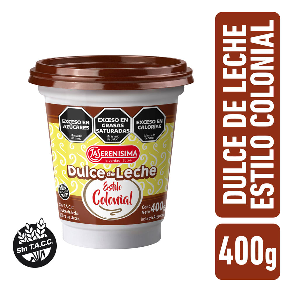 DULCE DE LECHE ESTILO COLONIAL LA SERENISIMA 400g