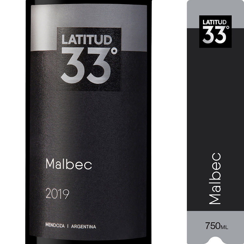 VINO TINTO MALBEC LATITUD 33 750ml