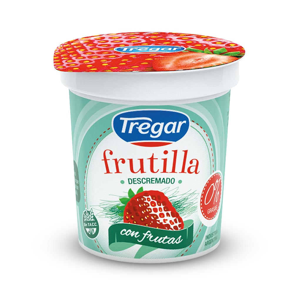 YOGUR DESCREMADO C/FRUTAS FRUTILLAS TREGAR 160g