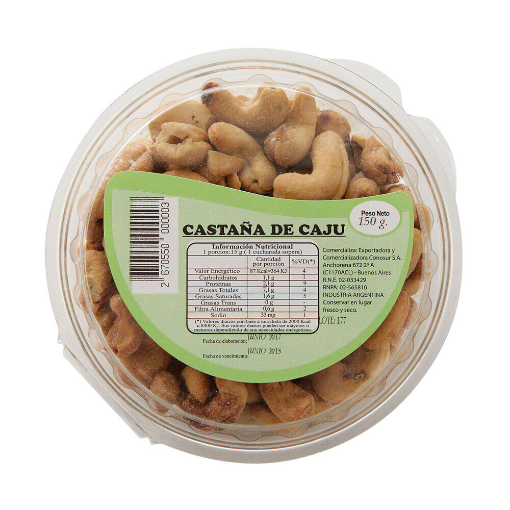 CASTAÑAS DE CAJU 150g