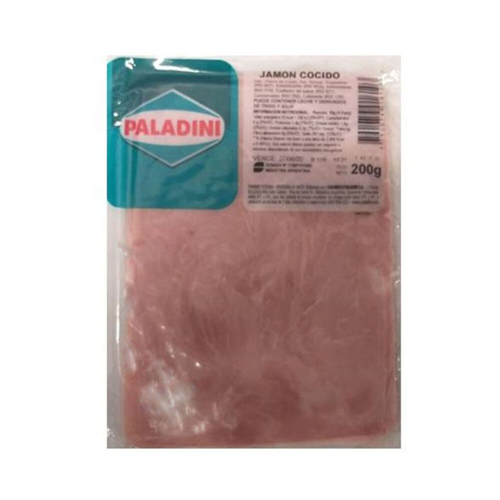 JAMON COCIDO FETEADO PALADINI 200g