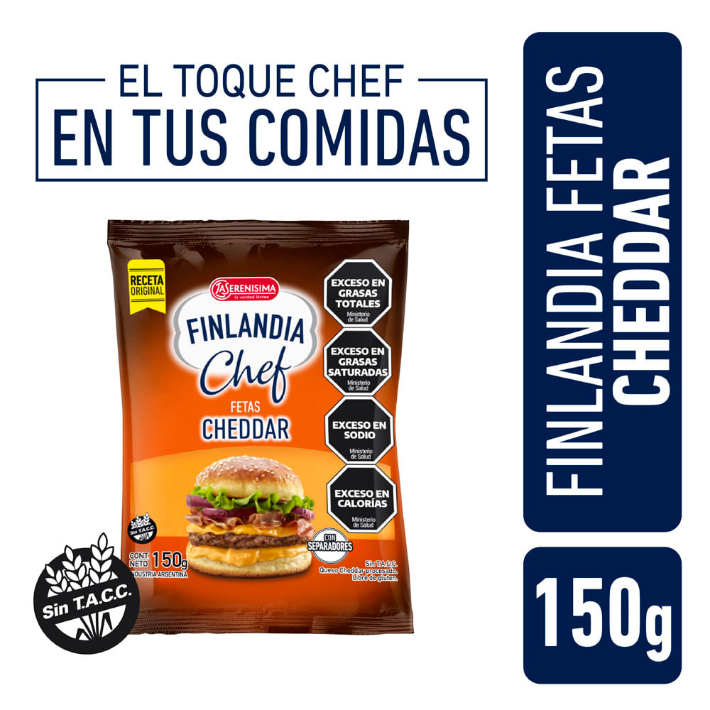 QUESO CHEDDAR LA SERENISIMA FETEADO 150g