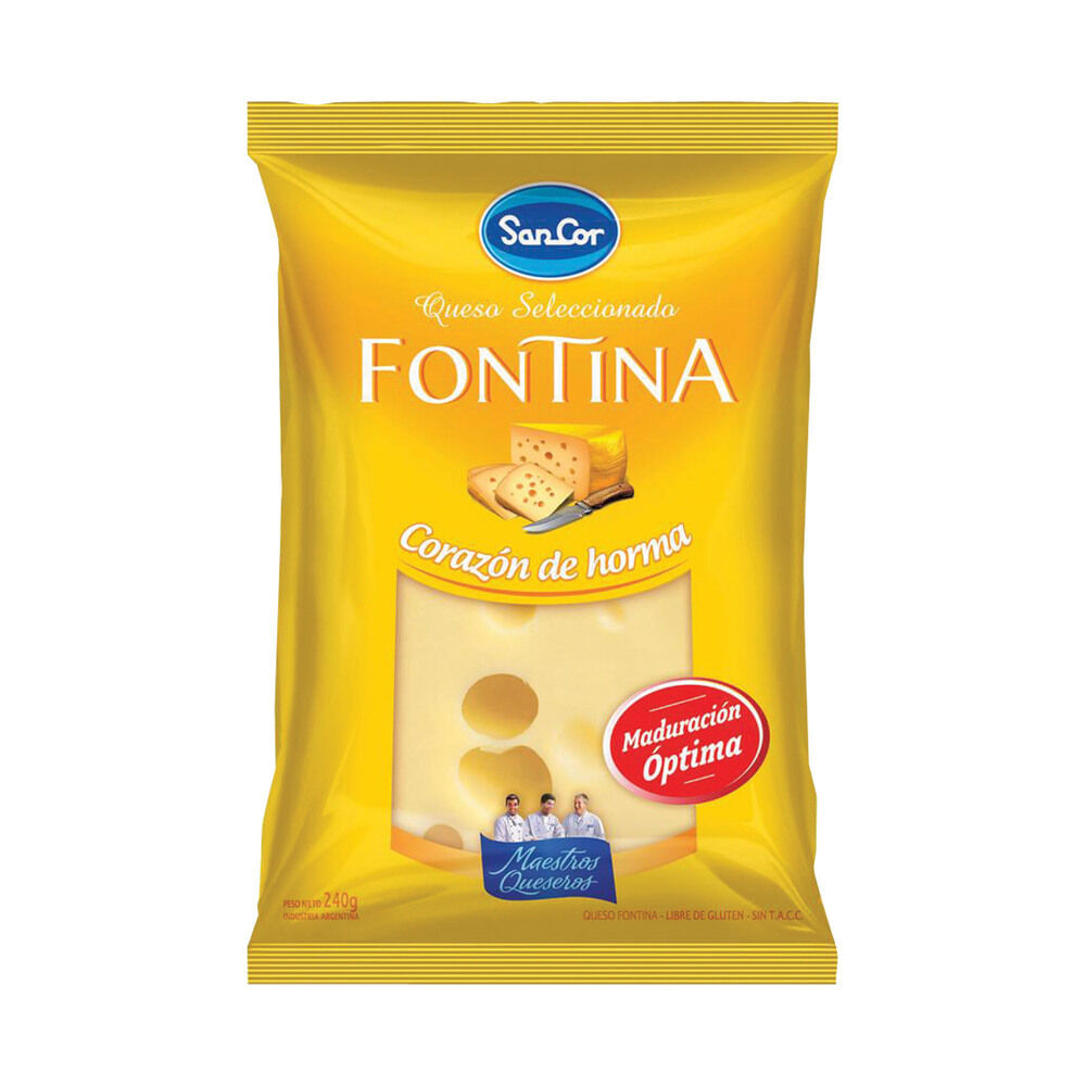 QUESO FONTINA CORAZON HORMA SANCOR 240g