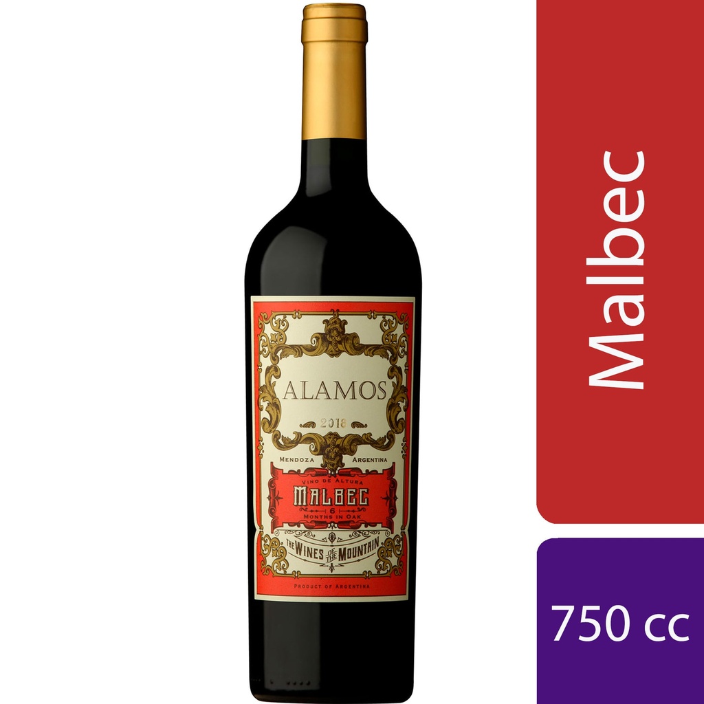 VINO TINTO MALBEC SELECCION ALAMOS 750ml