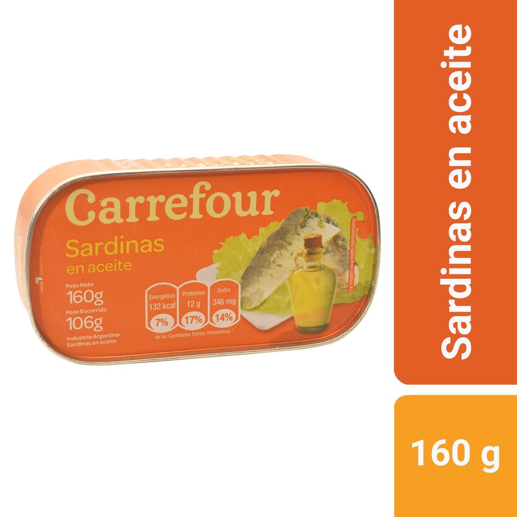 SARDINAS EN ACEITE CARREFOUR 160g