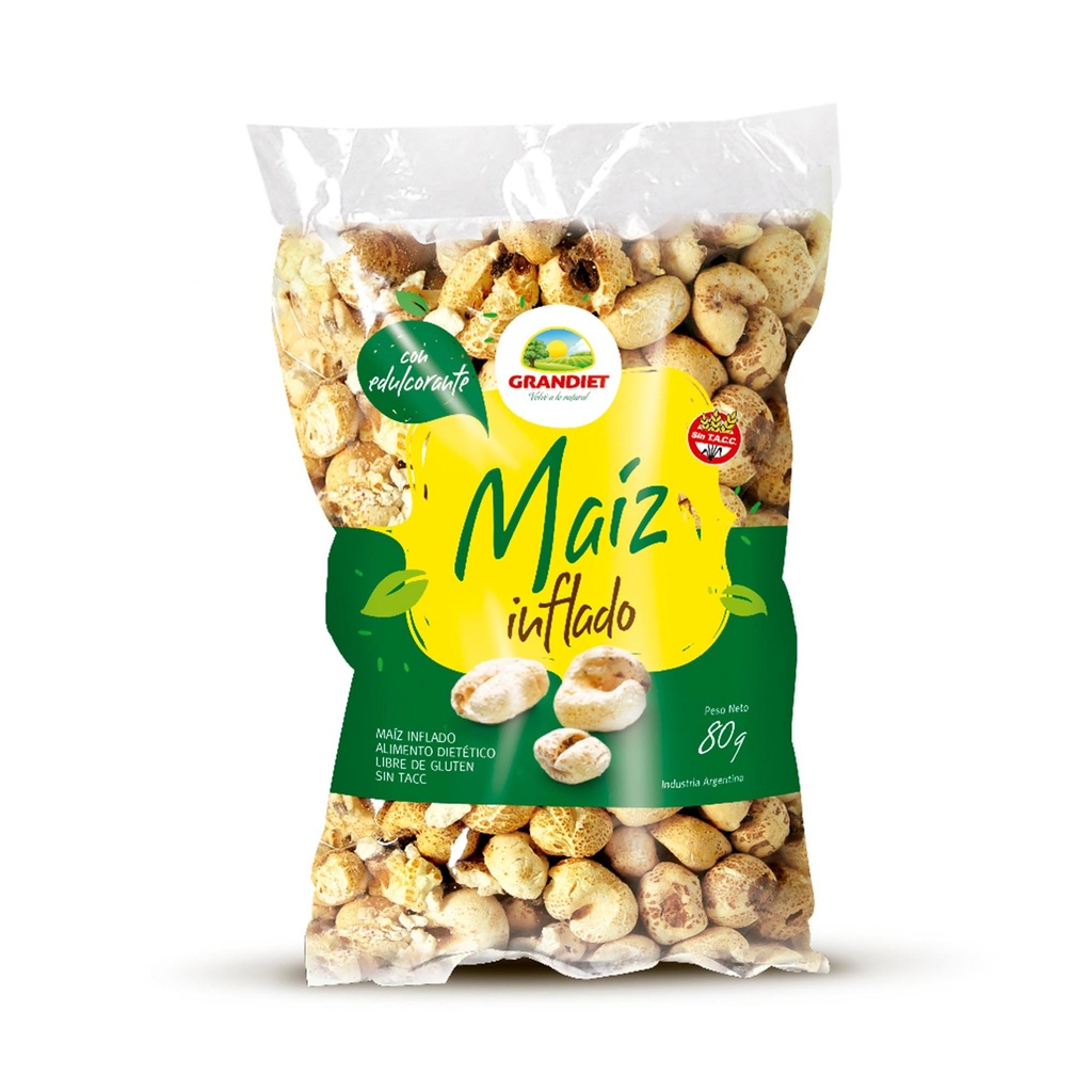 MAIZ INFLADO CON EDULCORANTE GRANDIET 80g  