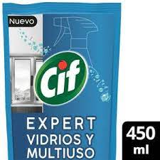 LIMPIADOR EXPERT VIDRIOS Y MULTIUSO CIF REPUESTO 450ml