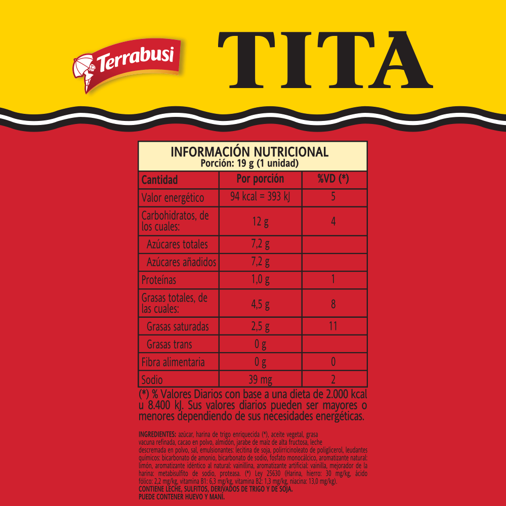 GALLETITAS BANADAS CHOCOLATE TITA 95g