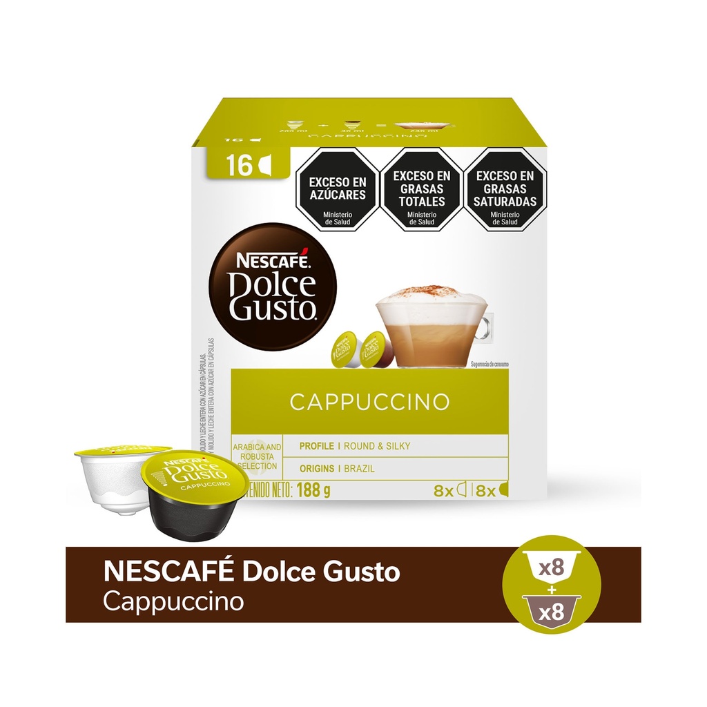 CAPSULAS CAPPUCCINO DOLCE GUSTO 16und