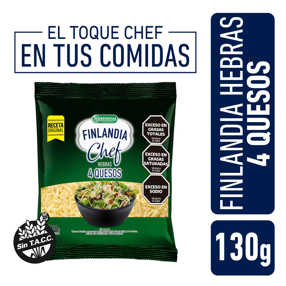 QUESO HEBRAS 4 QUESOS FINLANDIA CHEF LIGHT 130g