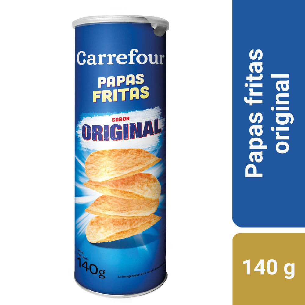 PAPAS FRITAS CLASICAS CARREFOUR TUBO 140g