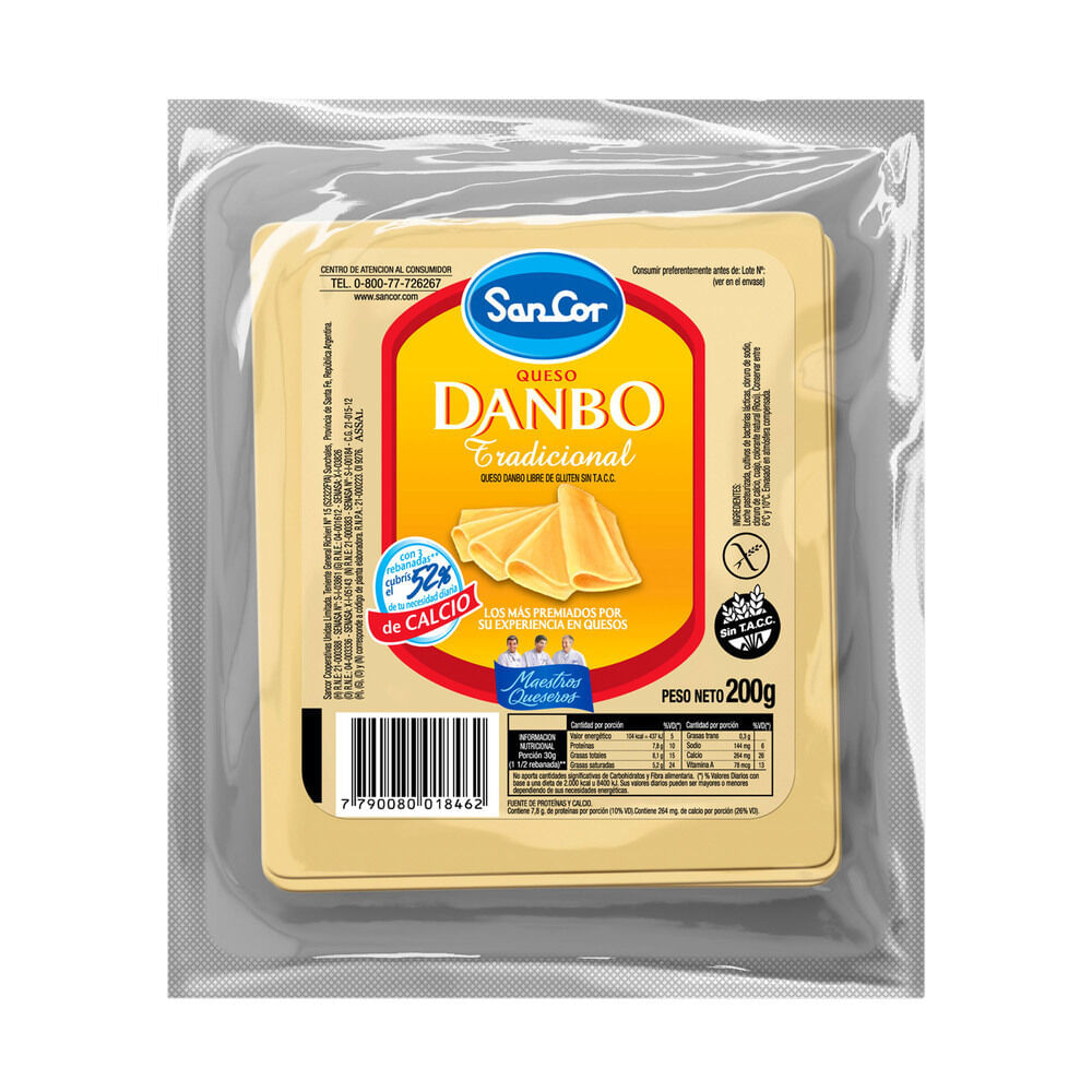 QUESO FETEADO DANBO SANCOR 200g