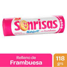 GALLETITAS VAINILLA RELLENAS S/FRAMBUESA SONRISAS 108g