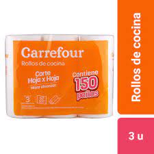 ROLLOS DE COCINA CLASICO 3X50 CARREFOUR 150und