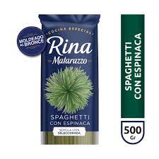 FIDEOS SPAGHETTI ESPINACA RINA 500g