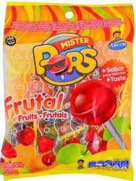 CHUPETIN FRUTAL MISTER POPS BOLSA 125g