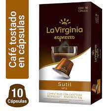 CAPSULAS CAFE SUTIL LA VIRGINIA 10und