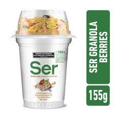 YOGUR DESCREMADO C/CEREALES, GRANOLA Y BERRIES SER 155g