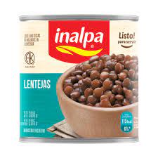 LENTEJAS SECAS REMOJADAS INALPA 300g