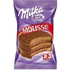 ALFAJOR CHOCOLATE RELLENO C/MOUSSE 3 CAPAS MILKA 55g