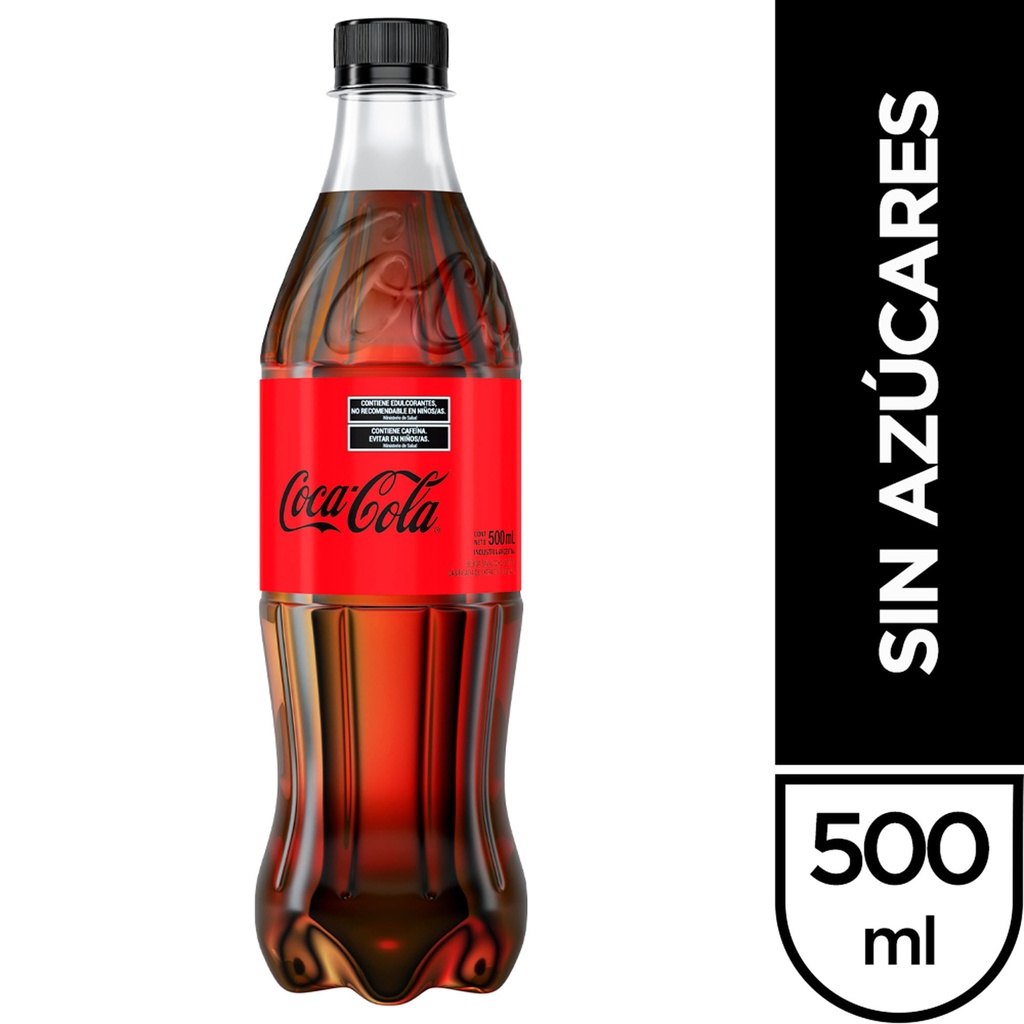 GASEOSA COLA S/AZUCAR COCA-COLA PET 500ml