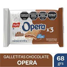 GALLETITAS OBLEAS TRIPLE RELLENAS C/CHOCOLATE OPERA 68g