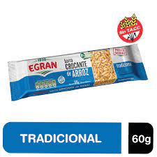 BARRA CROCANTE DE ARROZ EGRAN 60g