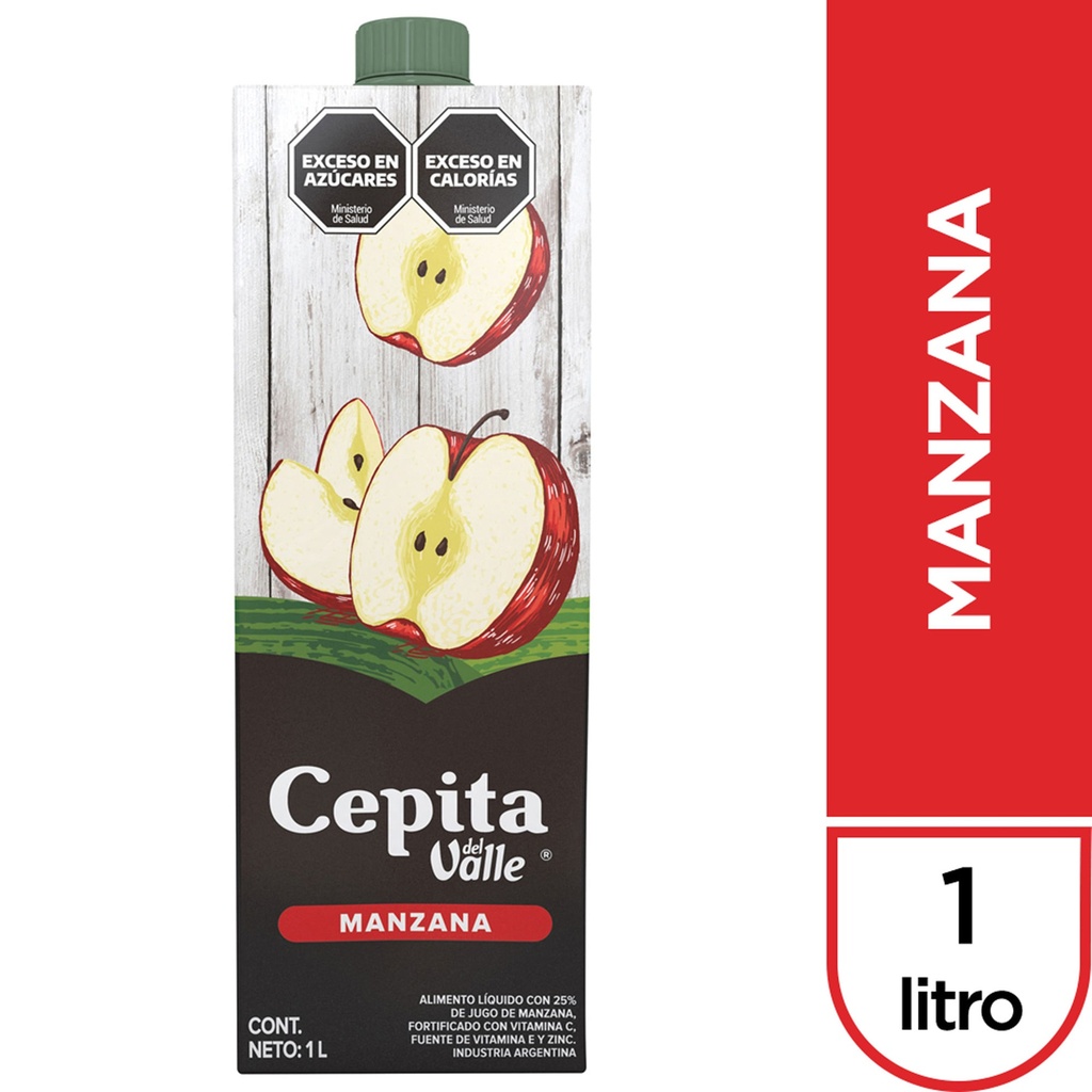 JUGO DE MANZANA CEPITA DEL VALLE 1000ml