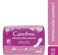 PROTECTORES DIARIOS COMPACT CAREFREE 20und