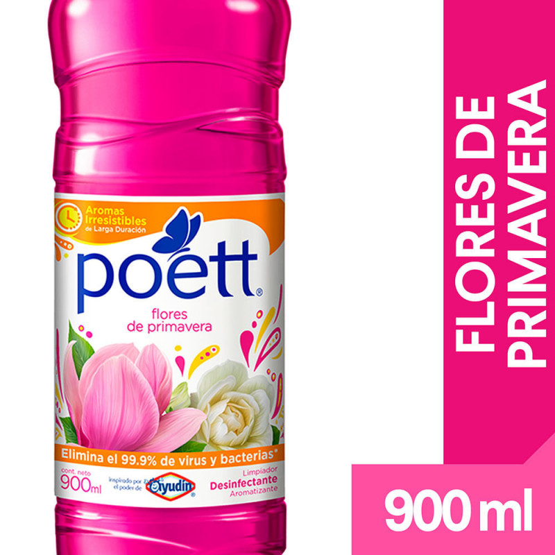 LIMPIADOR LIQUIDO FLORES PRIMAVERA POETT 900ml