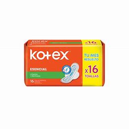 TOALLAS FEMENINAS ESENCIAL KOTEX 16und