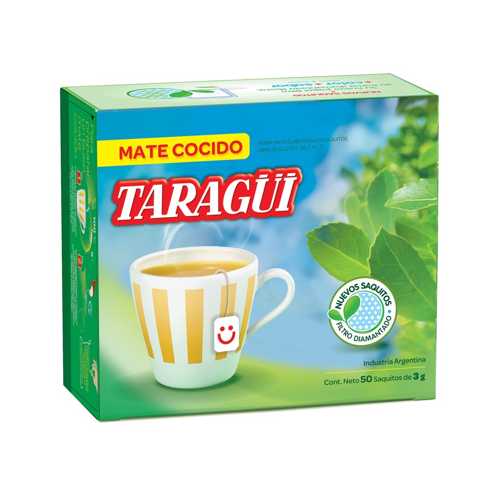 YERBA MATE EN SAQUITOS TARAGUI 50und