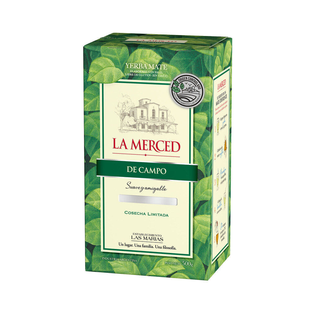 YERBA MATE C/PALO DE CAMPO LA MERCED 500g