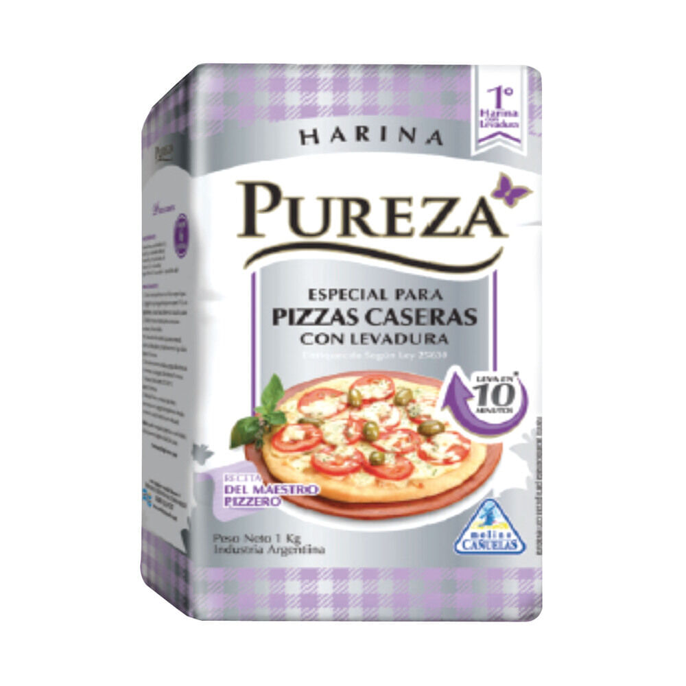 HARINA CON LEVADURA PARA PIZZA PUREZA 1000g