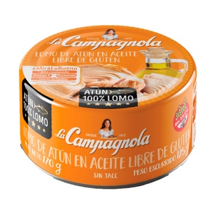 ATUN EN LOMOS EN ACEITE LA CAMPAGNOLA 170g