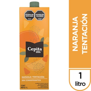 JUGO NATURAL DE NARANJA TENTACION CEPITA 1000ml