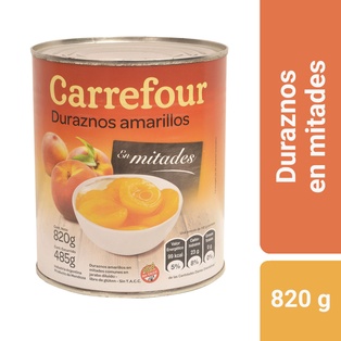 DURAZNOS EN MITADES CARREFOUR 820g