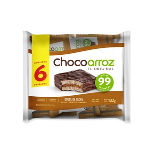 ALFAJOR ARROZ DULCE DE LECHE CHOCOARROZ 132g