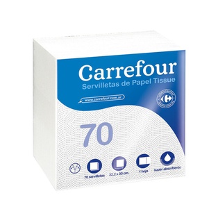 SERVILLETAS BLANCAS CARREFOUR 70und